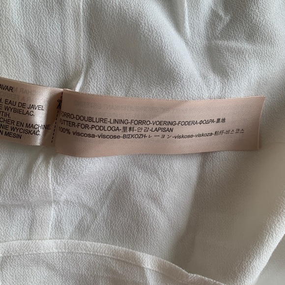 Massimo Dutti White Viscose Linen-Like Wraparound Midi Skirt US 4 - Picture 3 of 4